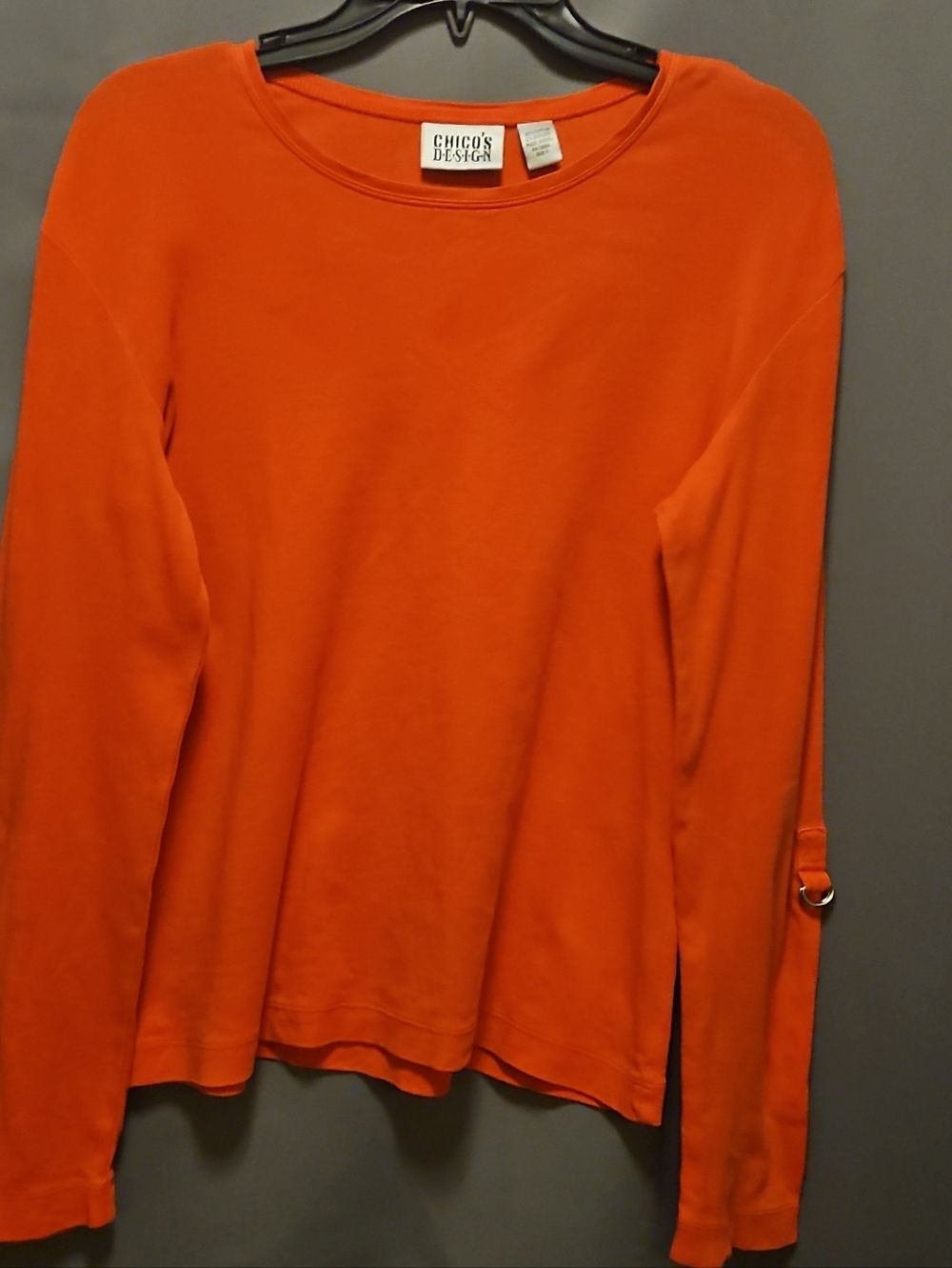 Chico's Tshirt Womens Size 0 - Small Orange Crew Neck